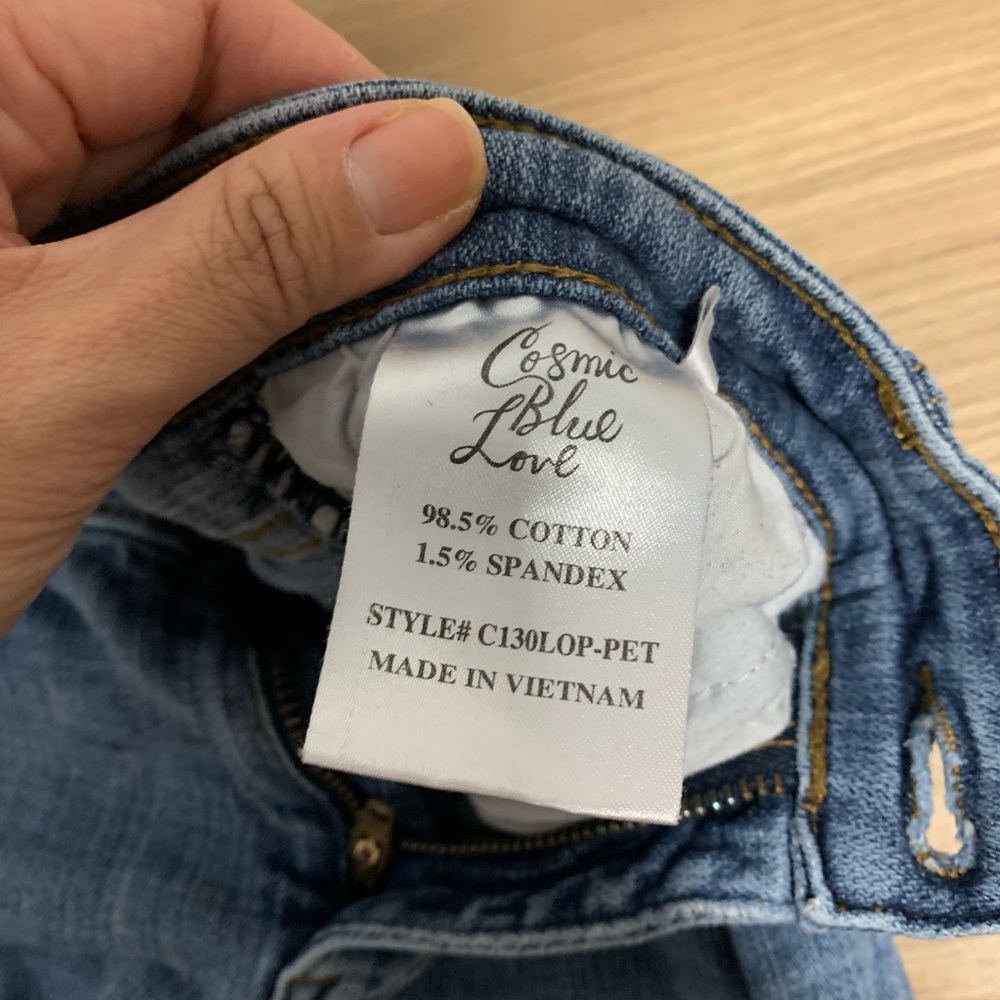 Blue Distressed Ankle Jeans - Great for Petites - Picture 8 of 10